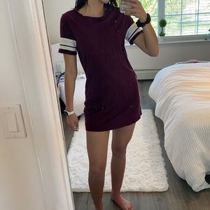 Plum t shirt dress